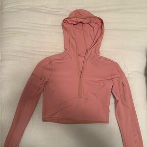 Lululemon Athletica Pink Cropped Hoodie
